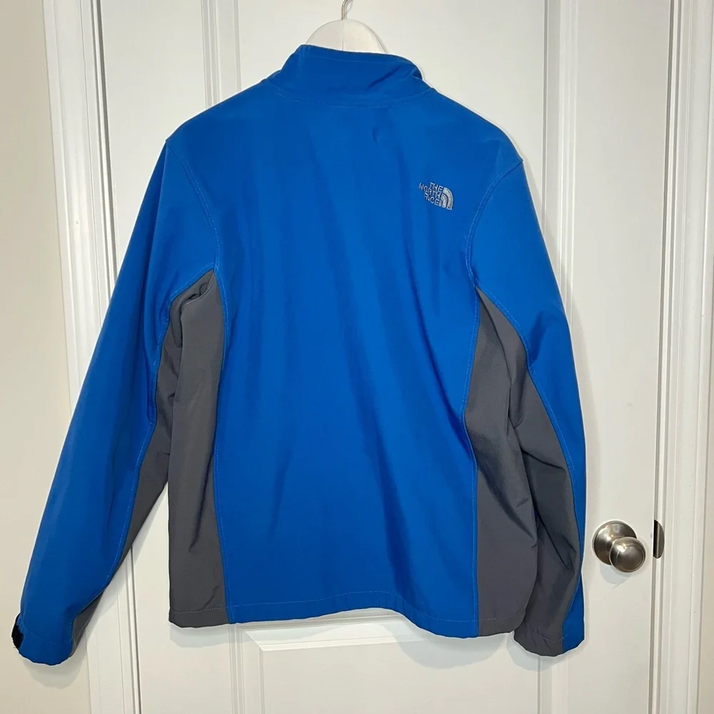 The North Face Apex Chromium Jacket Men’s Size L Blue Grey Fleece Lined outdoor